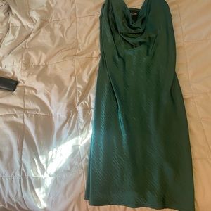 Emerald green silk nasty gal dress size 12